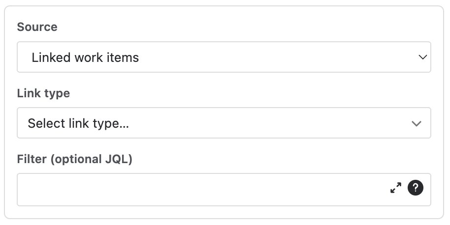 The Source box with the source dropdown and the optional filter