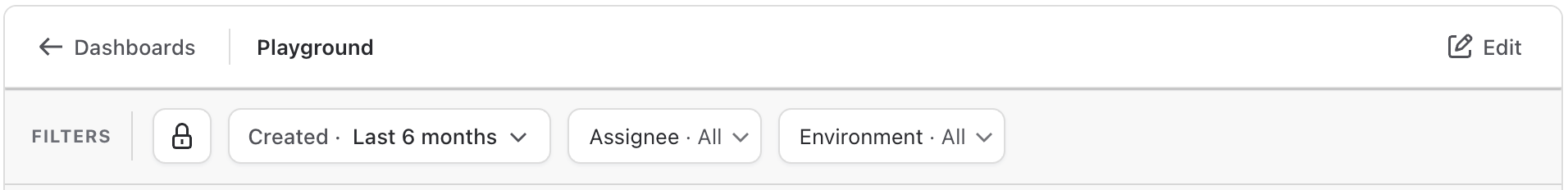 Viewer filter bar with locked scope and editable filters