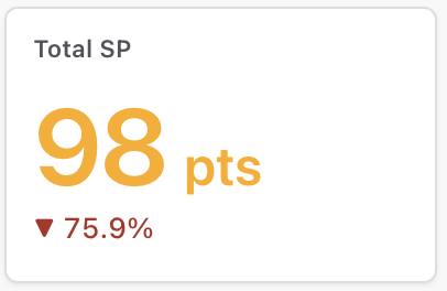 Number widget with comparison badge